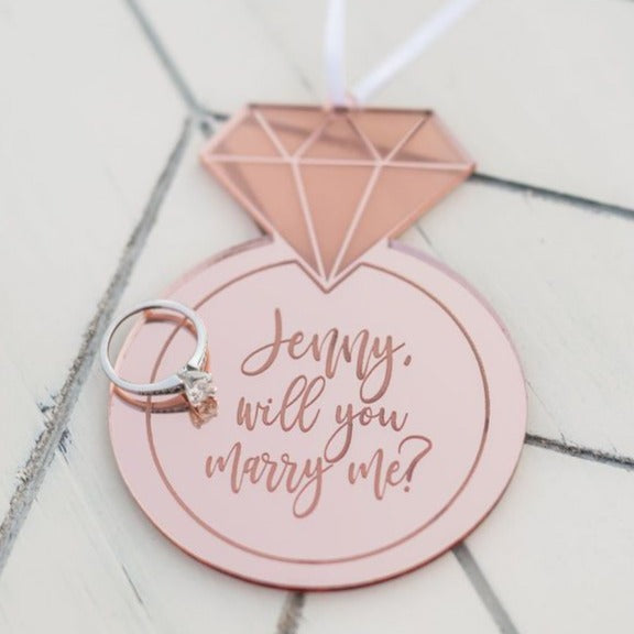 Personalized Will You Marry Me Engraved Christmas Ornament