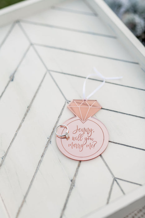 Personalized Will You Marry Me Engraved Christmas Ornament