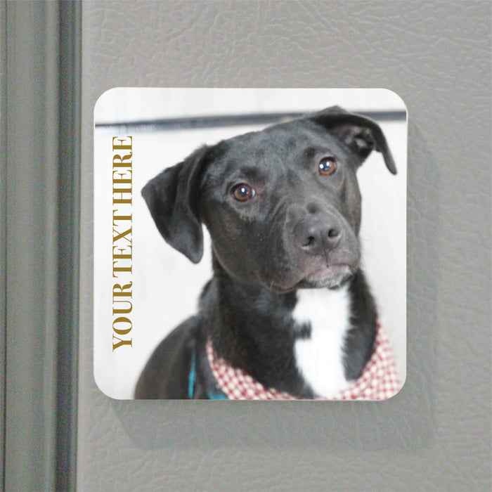Custom Pet Photo Magnet with Text