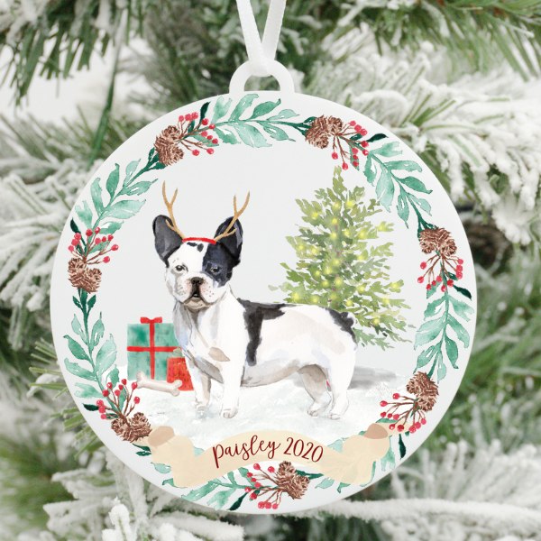 French Bulldog Christmas Ornament