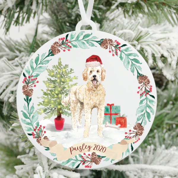 Goldendoodle Christmas Ornament