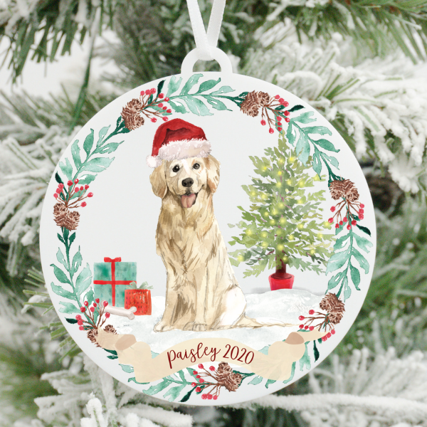 Golden Retriever Christmas Ornament
