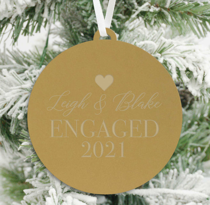 Engaged 2021 Names Ornament