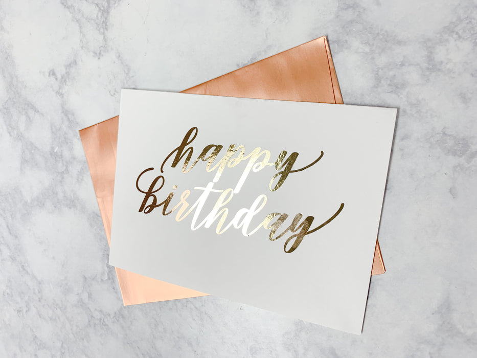 Happy Birthday Foiled Card & Envelope