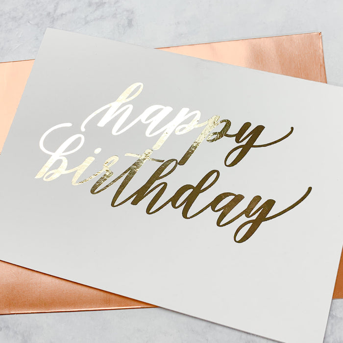 Happy Birthday Foiled Card & Envelope