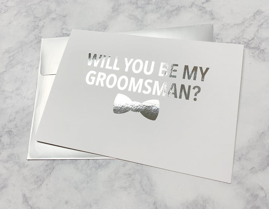 Groomsman Proposal Foiled Card & Envelope