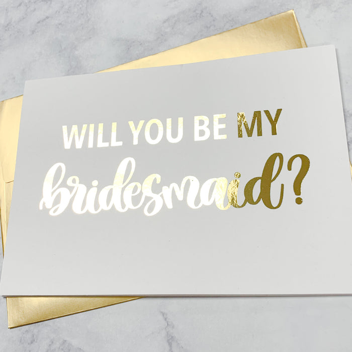 Bridesmaid Proposal Foiled Card & Envelope