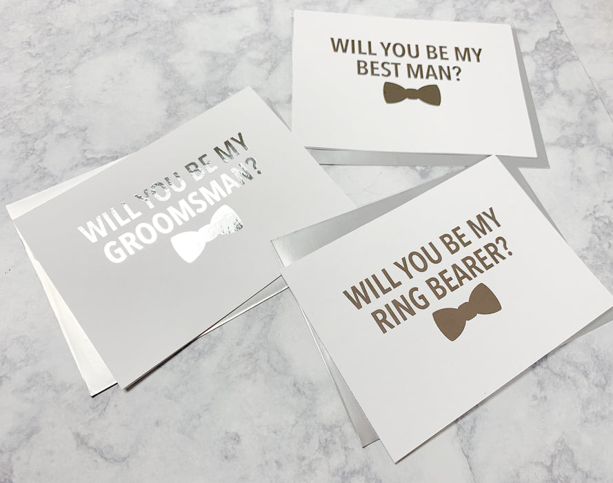 Best Man Proposal Foiled Card & Envelope