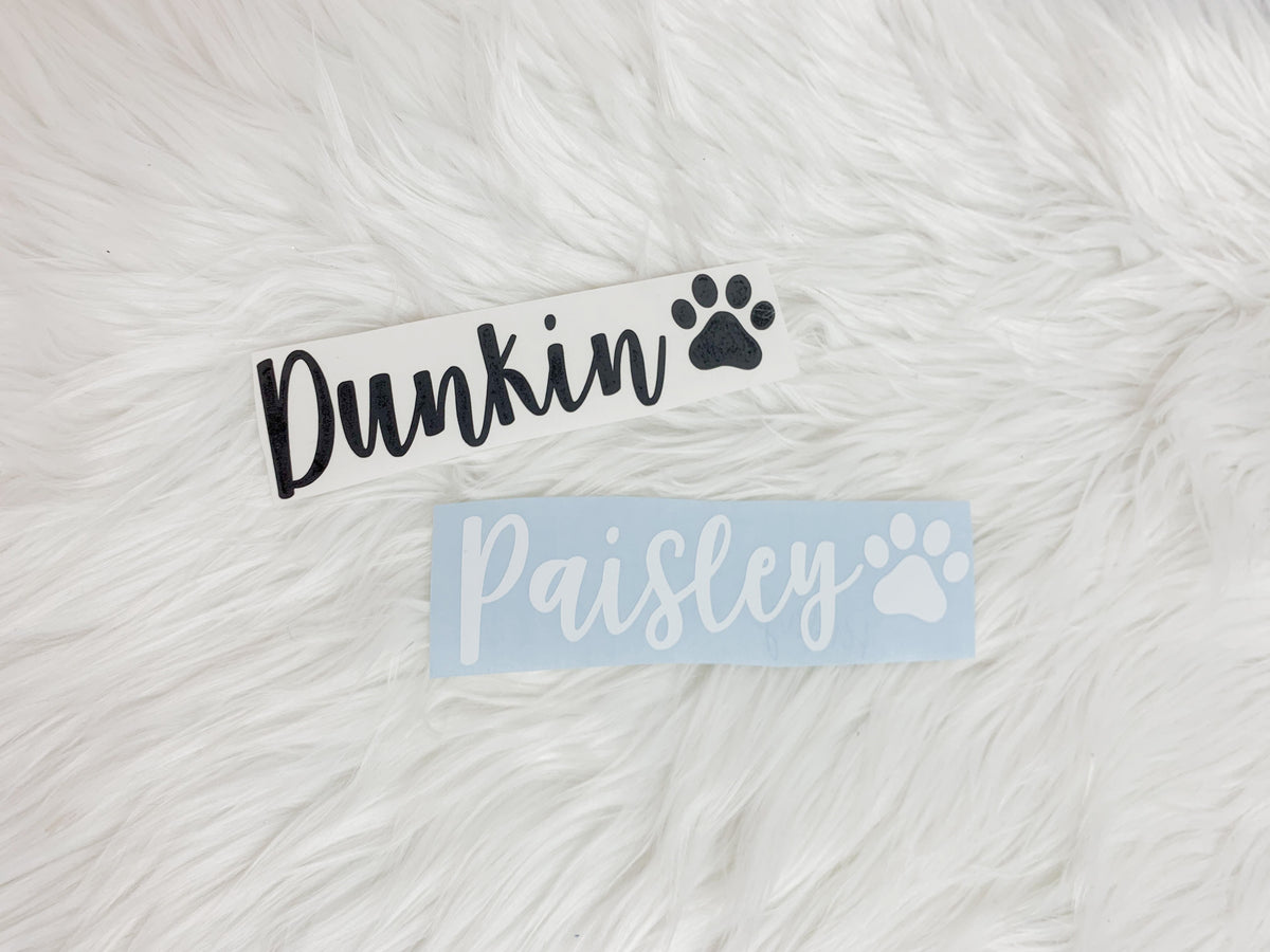 Dog Bowl Vinyl Decal Labels