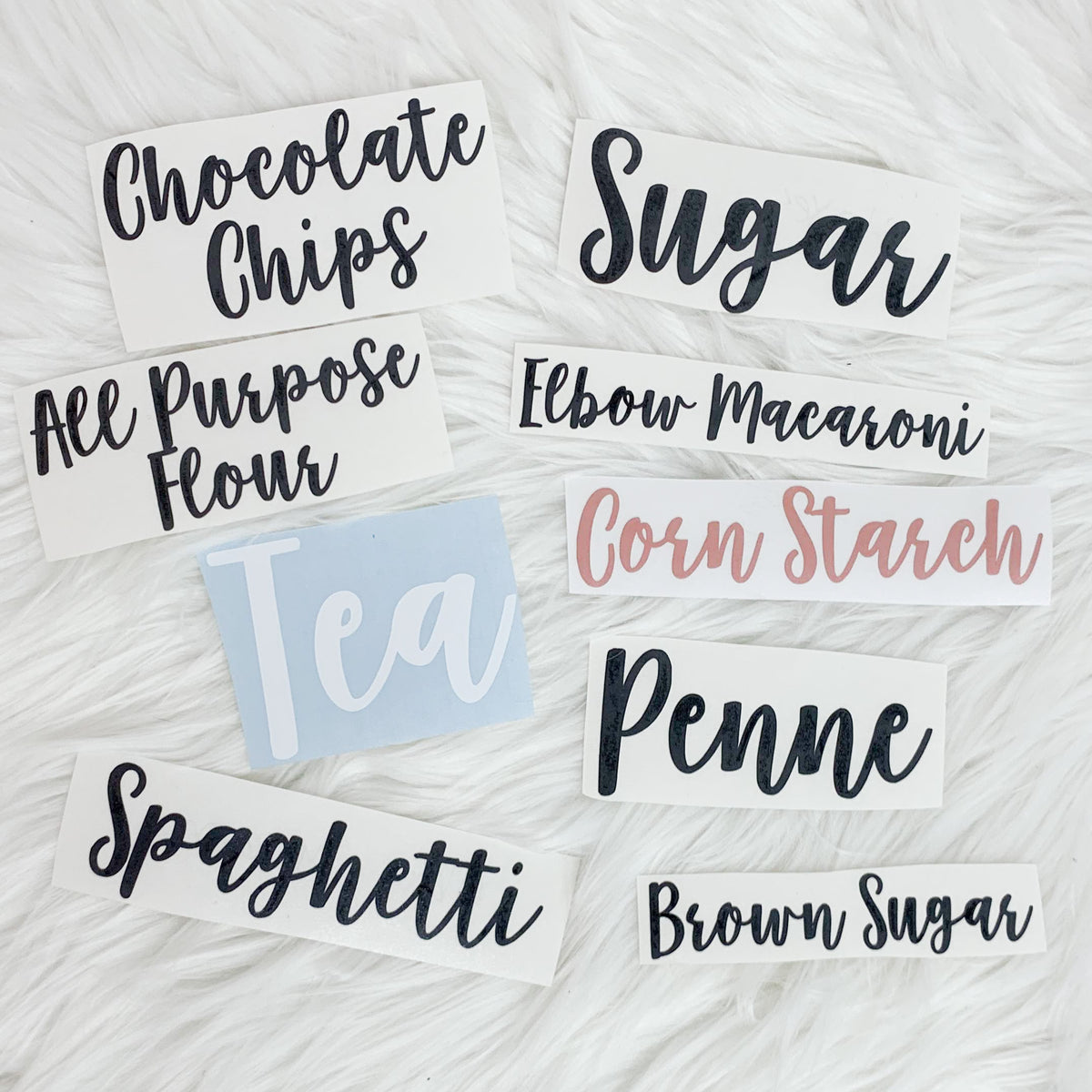 Pantry &amp; Kitchen Organization Vinyl Decal Labels