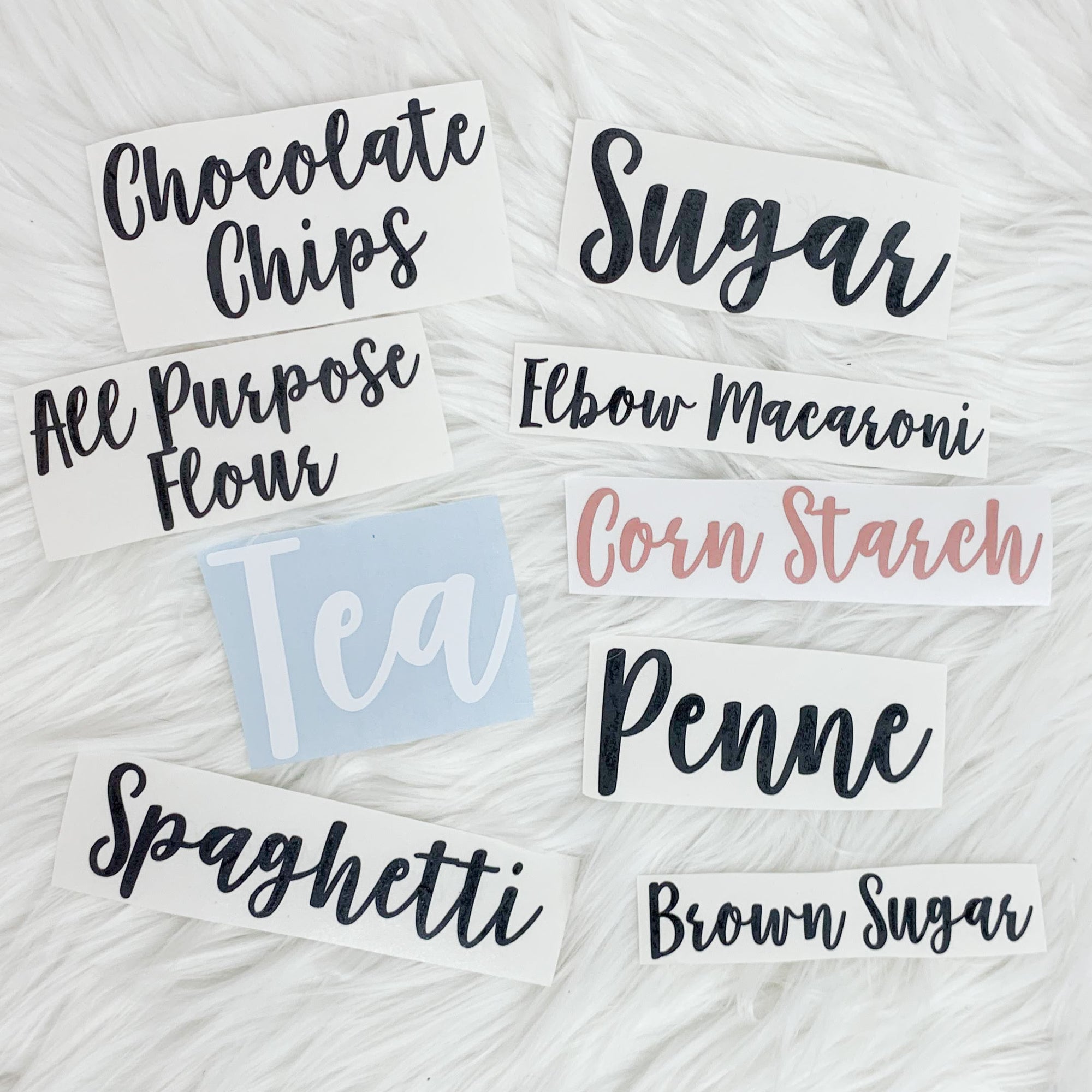 Pantry & Kitchen Organization Vinyl Decal Labels