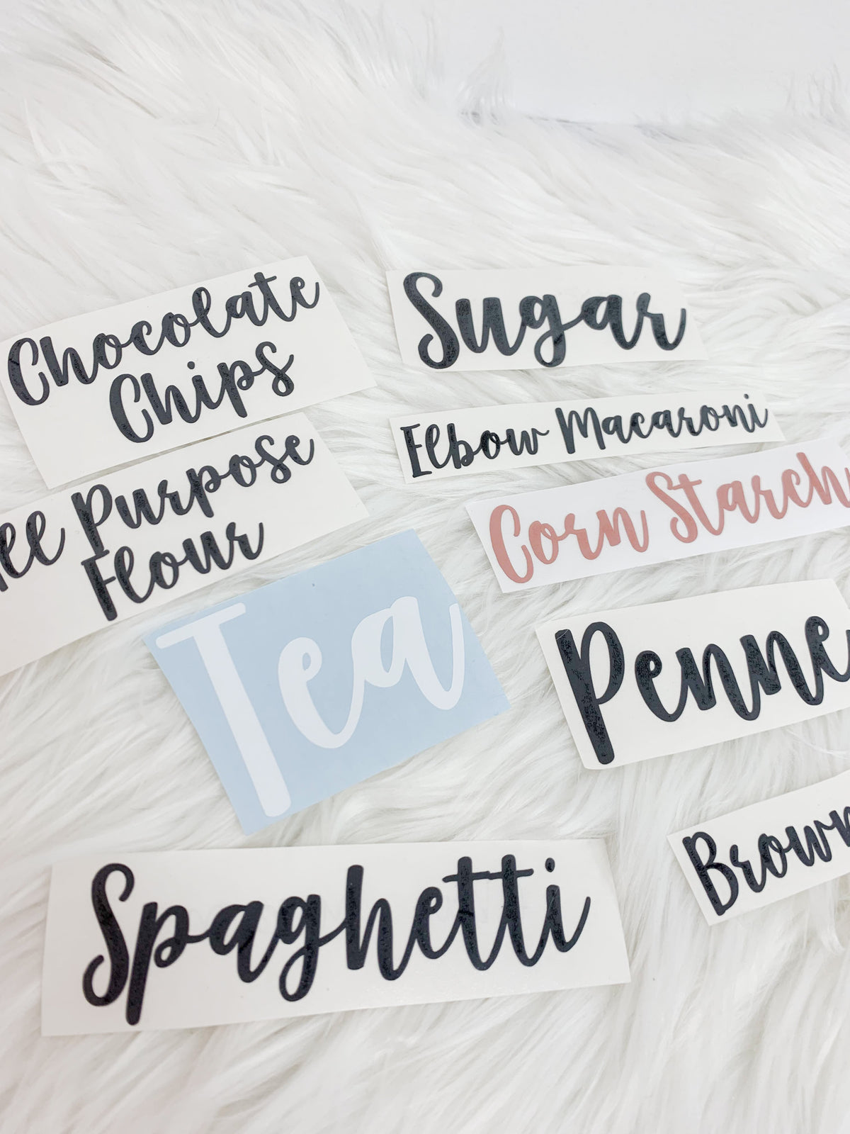 Pantry &amp; Kitchen Organization Vinyl Decal Labels