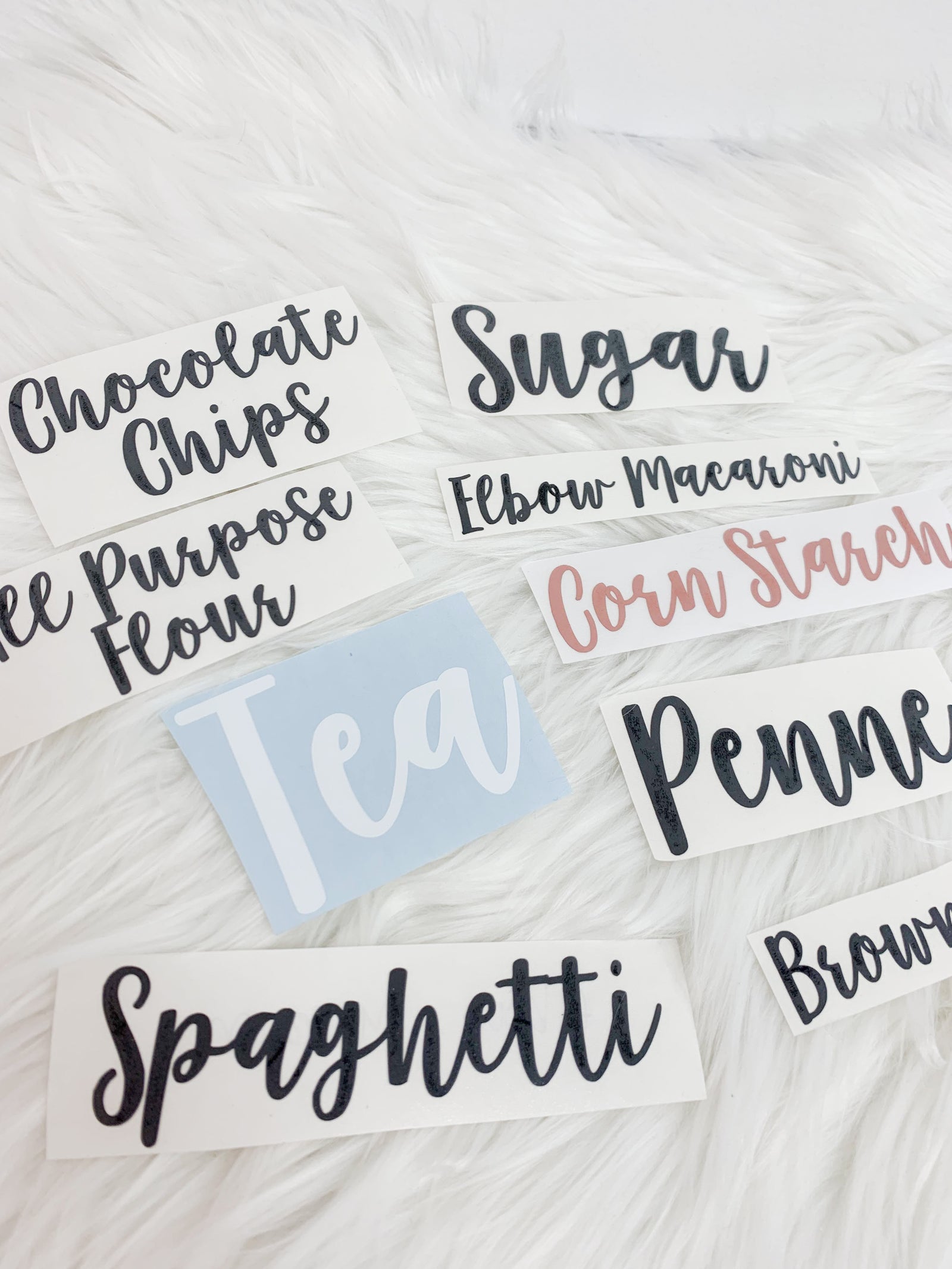 Pantry & Kitchen Organization Vinyl Decal Labels