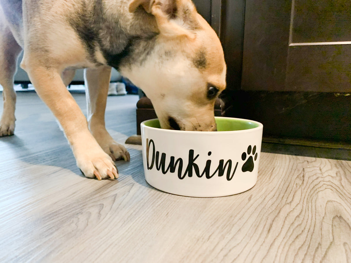 Dog Bowl Vinyl Decal Labels