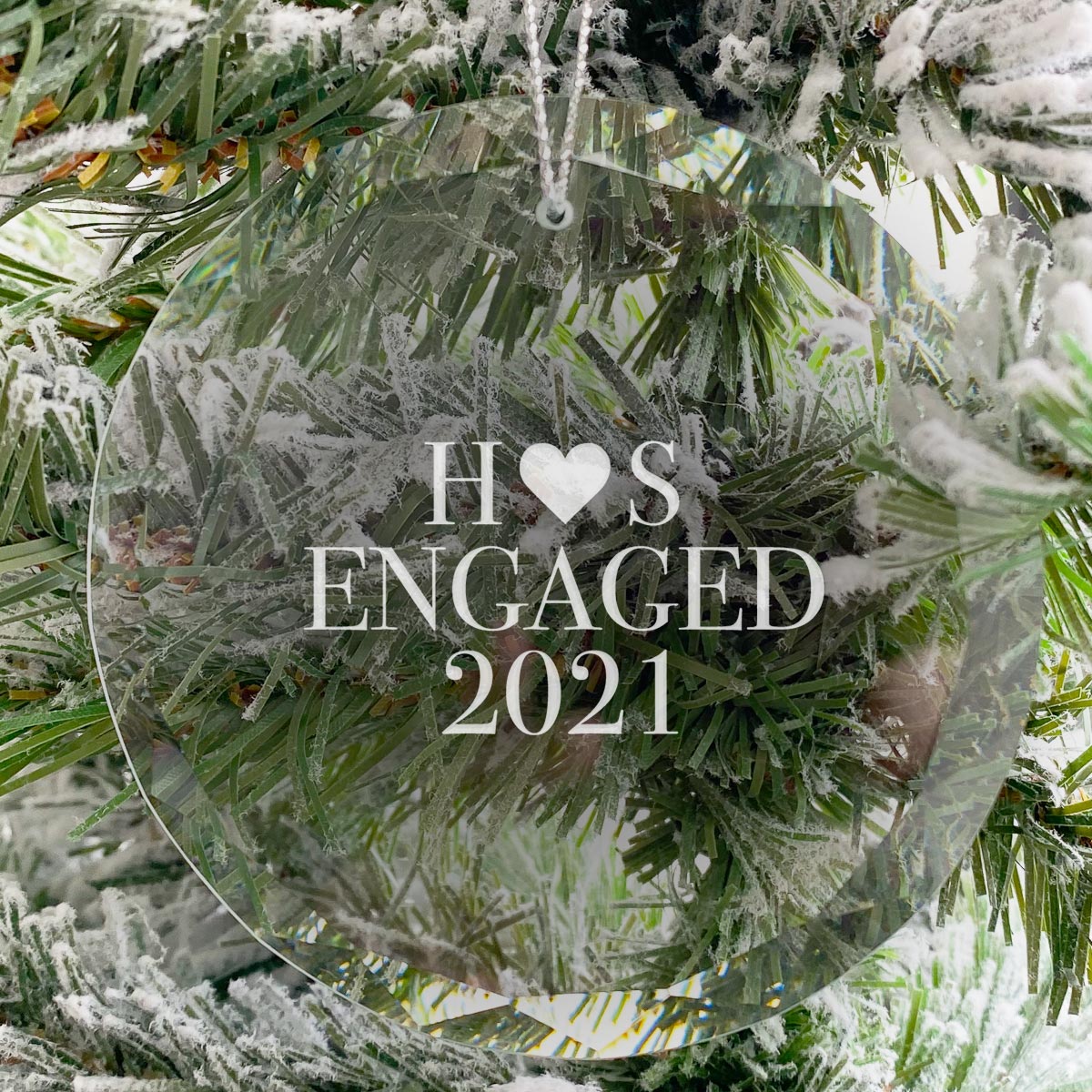 Engaged Christmas Ornament