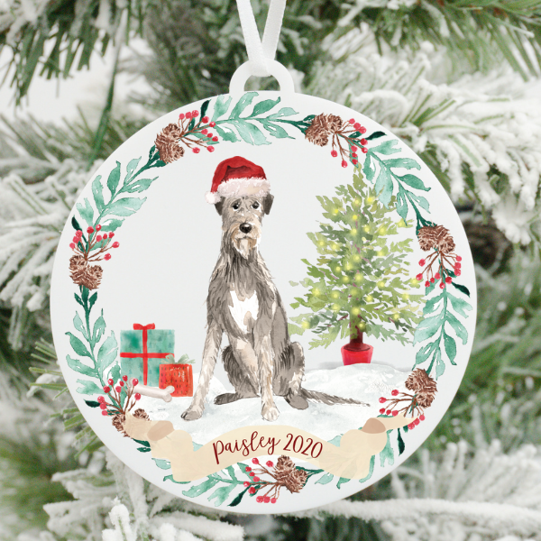 Irish Wolf Hound Christmas Ornament