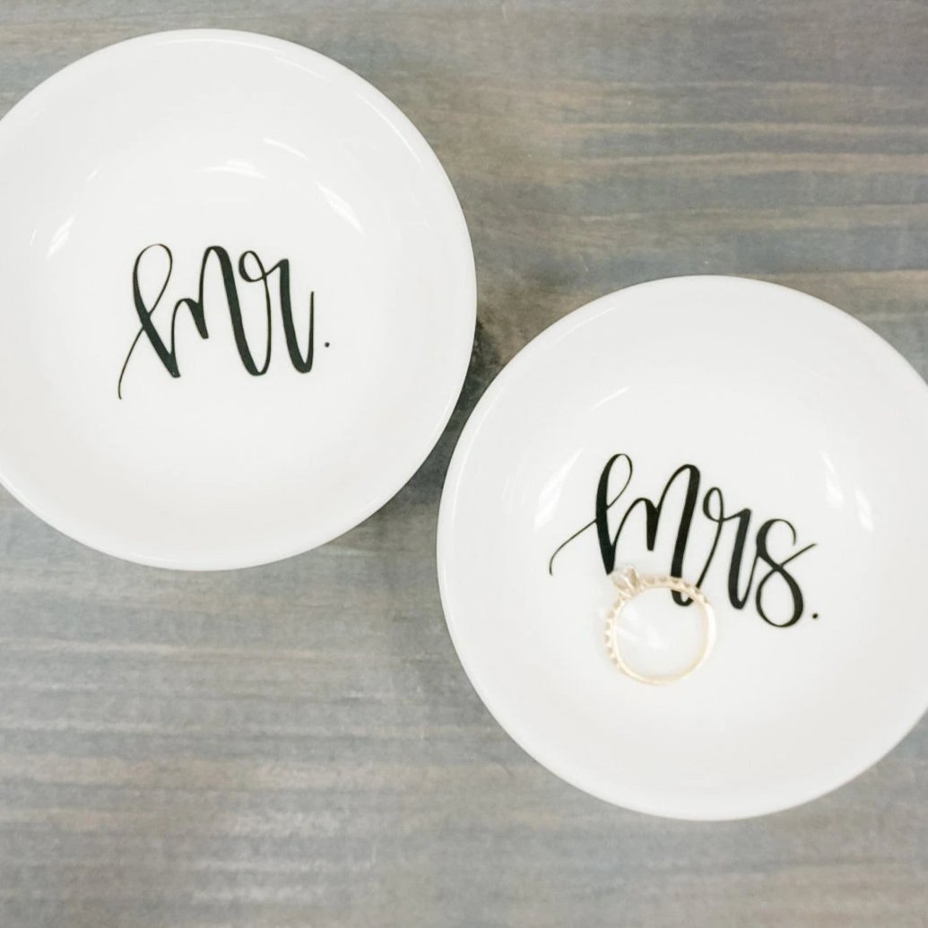 Mr and Mrs Ring Dish Set