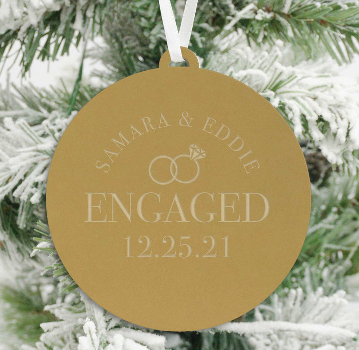 Engaged 2021 Names Ornament