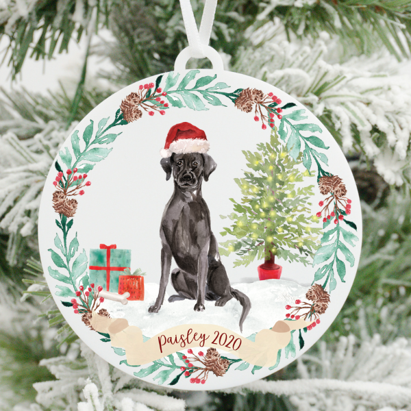Labrador Retriever - Black Christmas Ornament