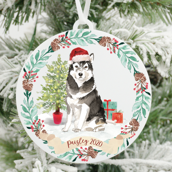 Malamute Christmas Ornament