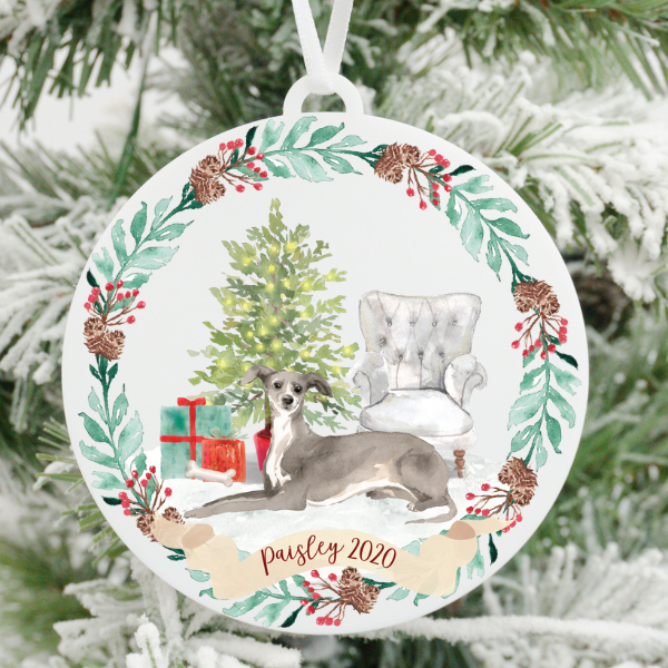 Italian Greyhound Christmas Ornament