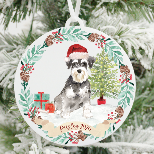Miniature Schnauzer Christmas Ornament