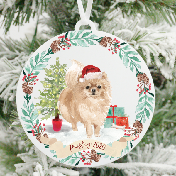 Pomeranian Christmas Ornament