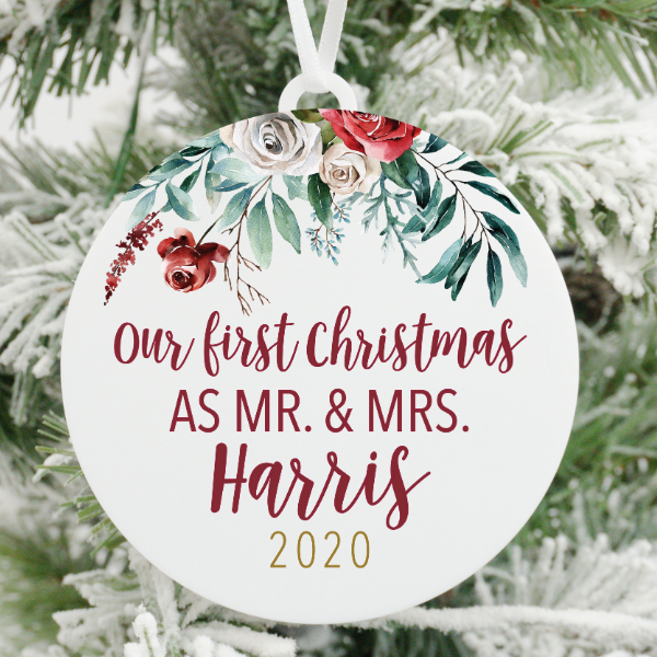 Our First Christmas as Mr and Mrs Christmas Ornament