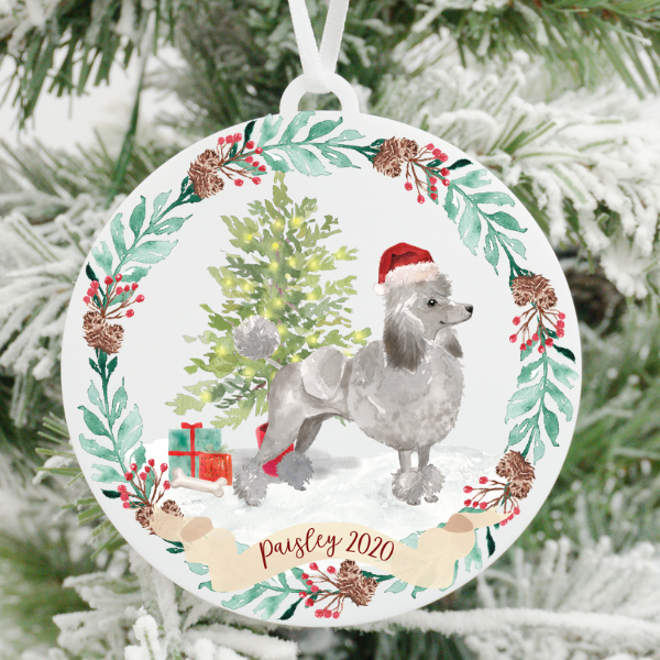 Poodle Christmas Ornament