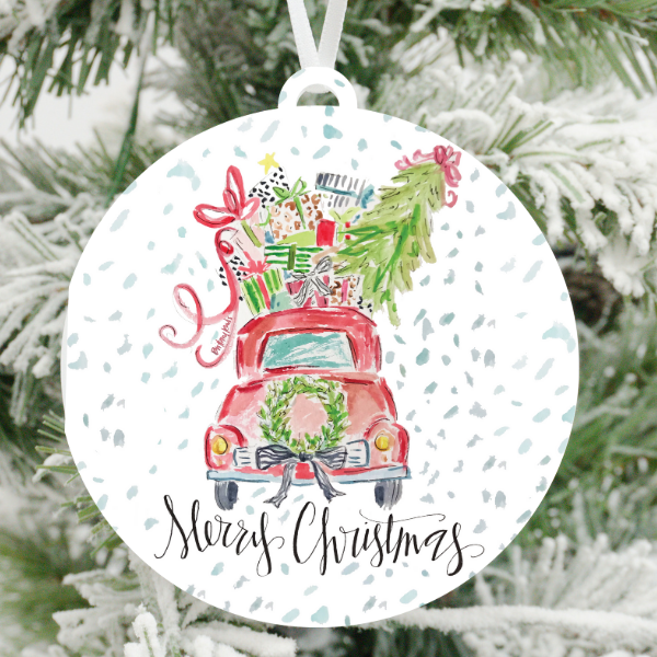 Merry Christmas Ornament - Brittany Rawls Art