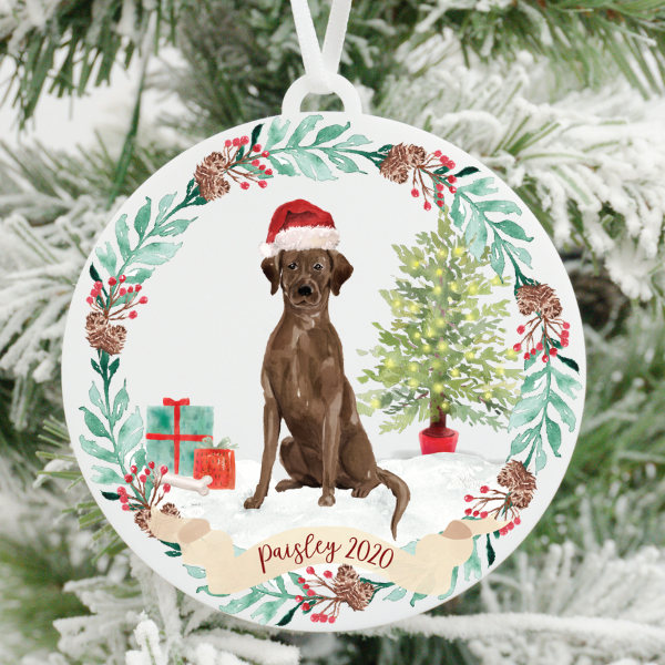 Labrador Retriever - Brown Christmas Ornament