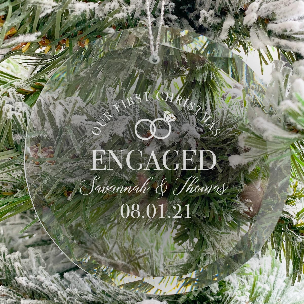 Engaged Christmas Ornament