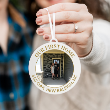 Our First Home Photo Christmas Ornament