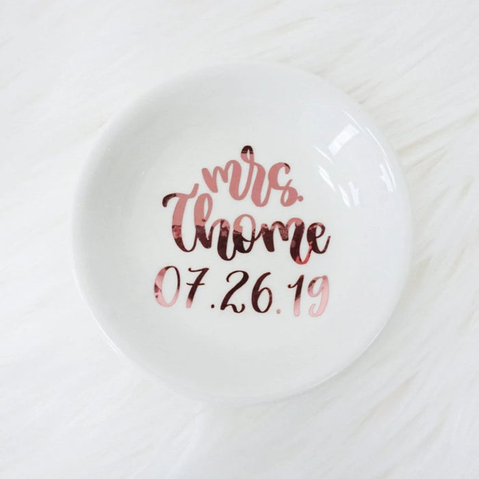 Mrs with Date Ring Dish