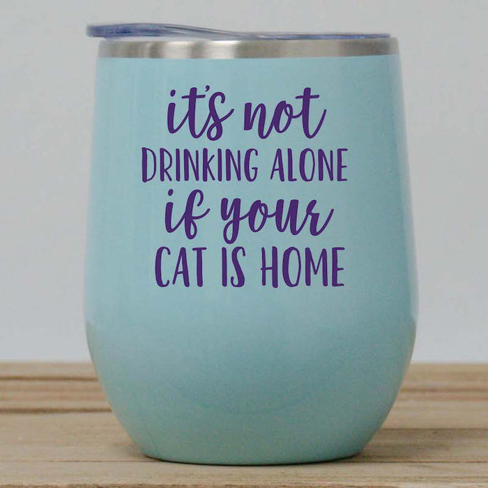 Drinking with the Cat Wine Tumbler