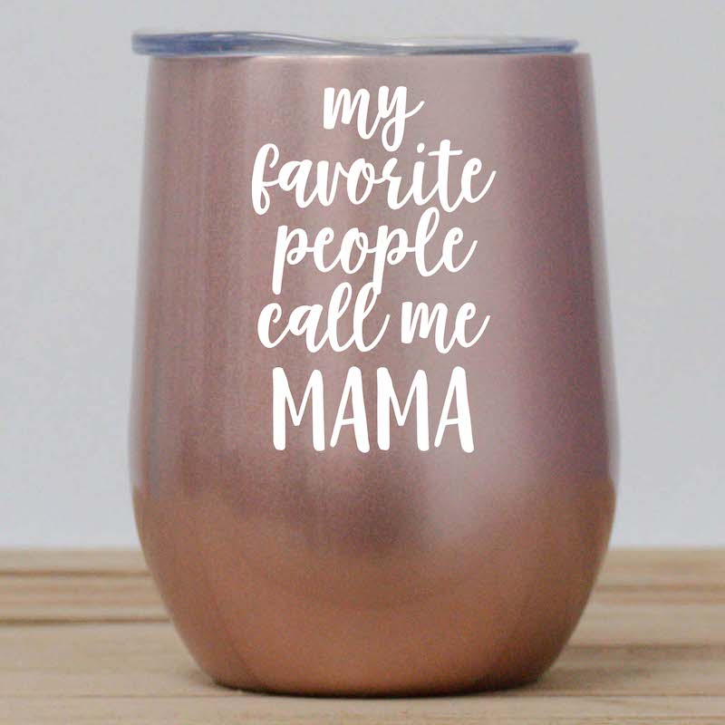 They Call Me Mom Therefore I Drink Wine Tumbler Mom Life Mothers Day Wine  Cup 