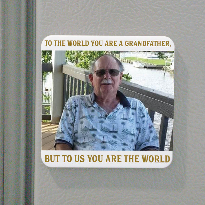 Personalized Grandfather Photo Magnet