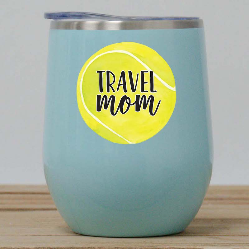 Tennis Travel Mom Wine Tumbler