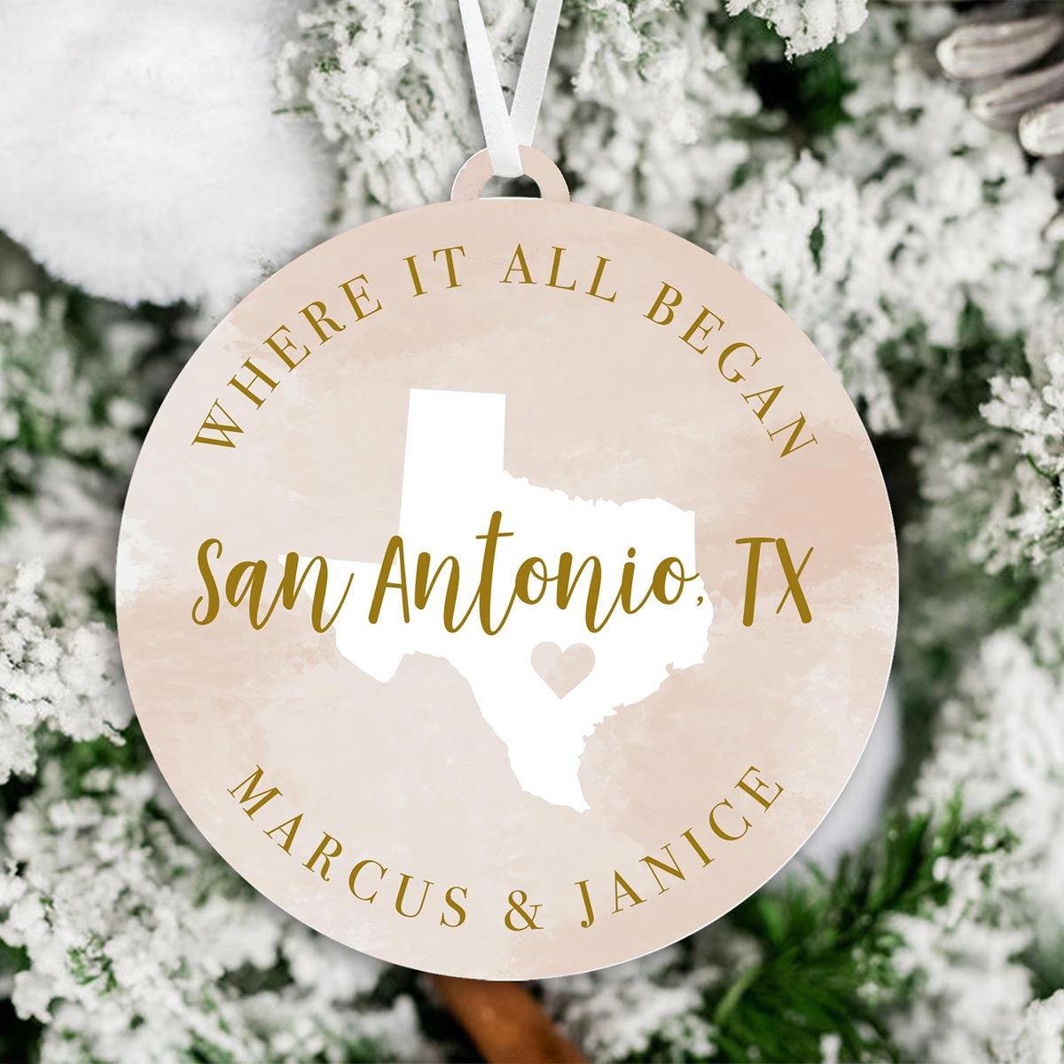 Where It All Began Christmas Ornament | Married Christmas Ornament