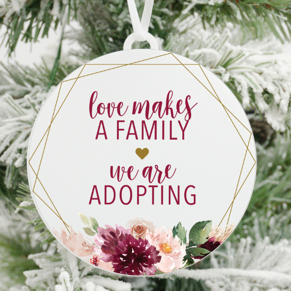 We Are Adopting Christmas Ornament