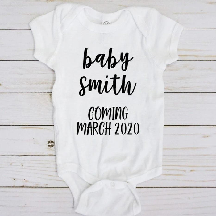Baby Coming Personalized Bodysuit