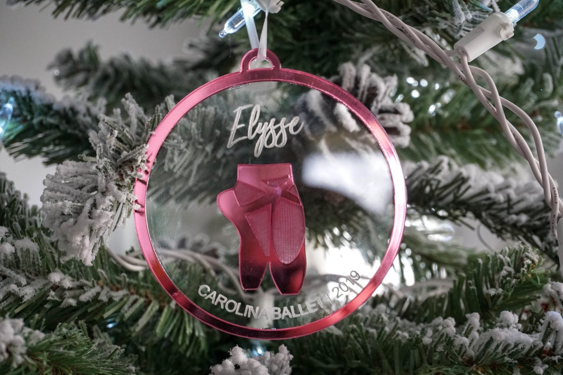 Ballet Dancer Personalized Engraved Christmas Ornament