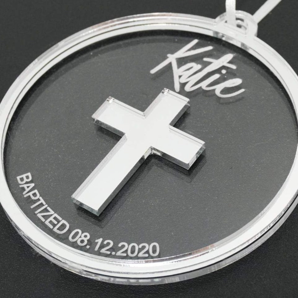 Baptism Personalized Engraved Christmas Ornament