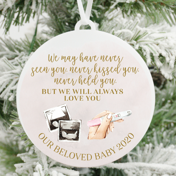 Our Beloved Baby Miscarriage Remembrance Christmas Ornament