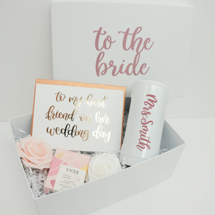 Best Friend Wedding Day Gift Box Ribbon Tie, Script Lettering to My Best  Friend on Her Wedding Day, Memory Gift Box Keepsake Present Love - Etsy  Israel