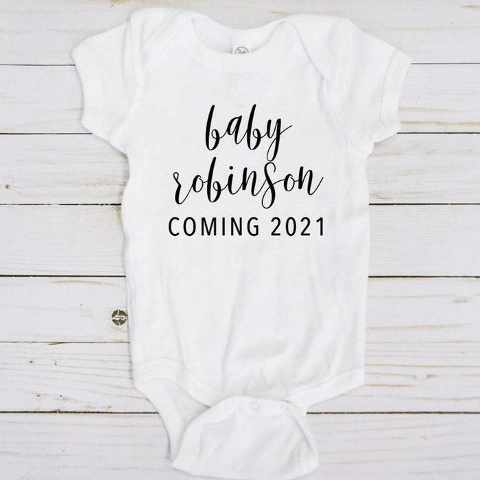Baby Coming Personalized Bodysuit