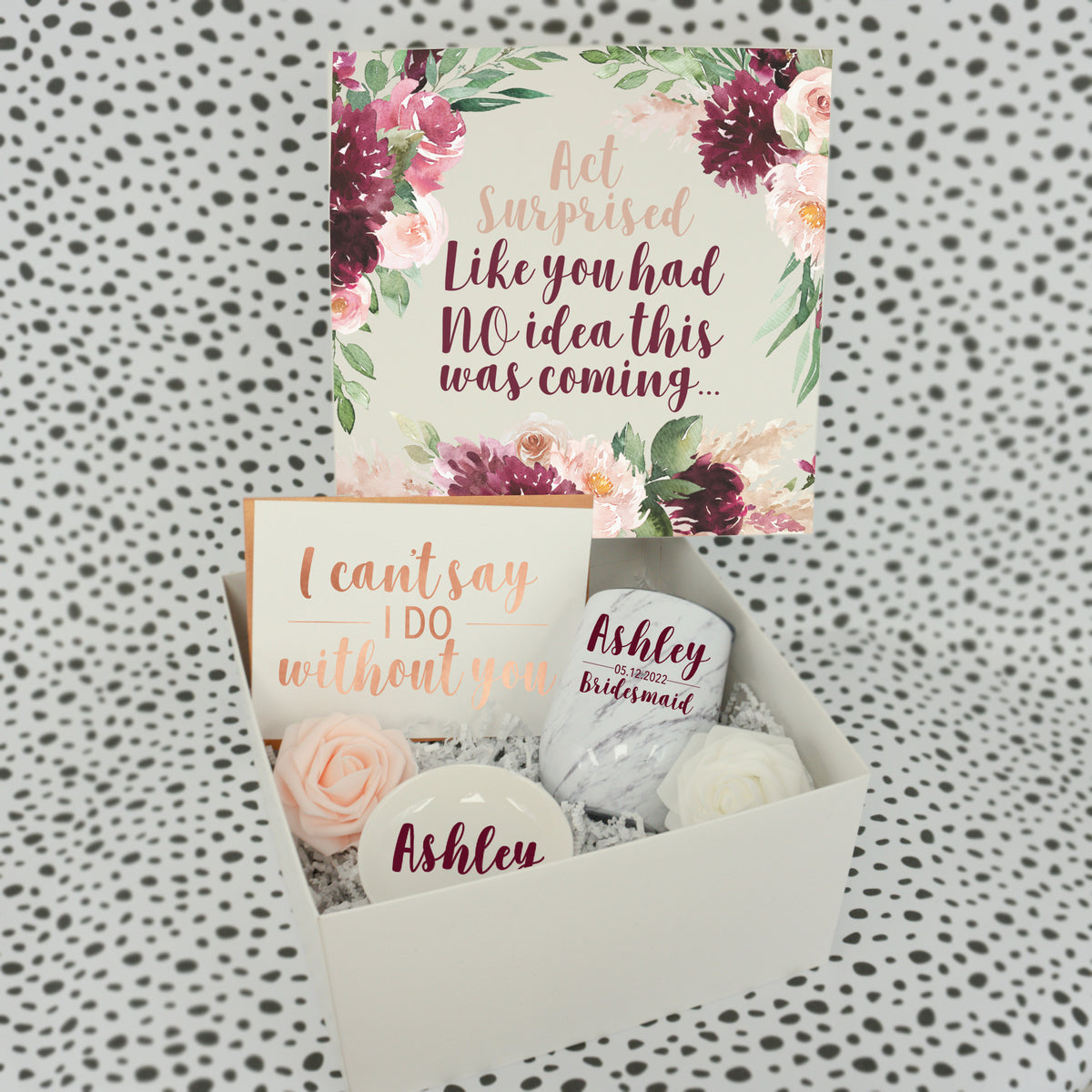 Burgundy Bridesmaid Proposal Box