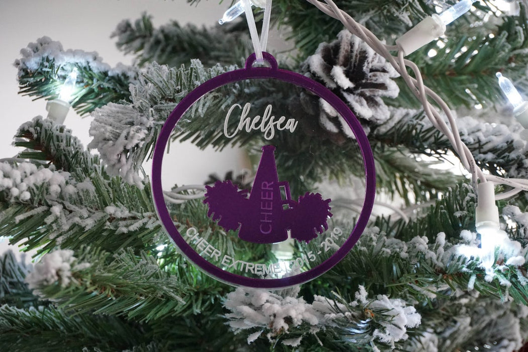 Cheerleader Personalized Engraved Christmas Ornament