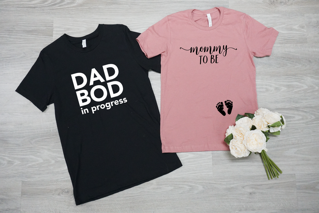 Dad Bod and Mommy To Be Shirt Set