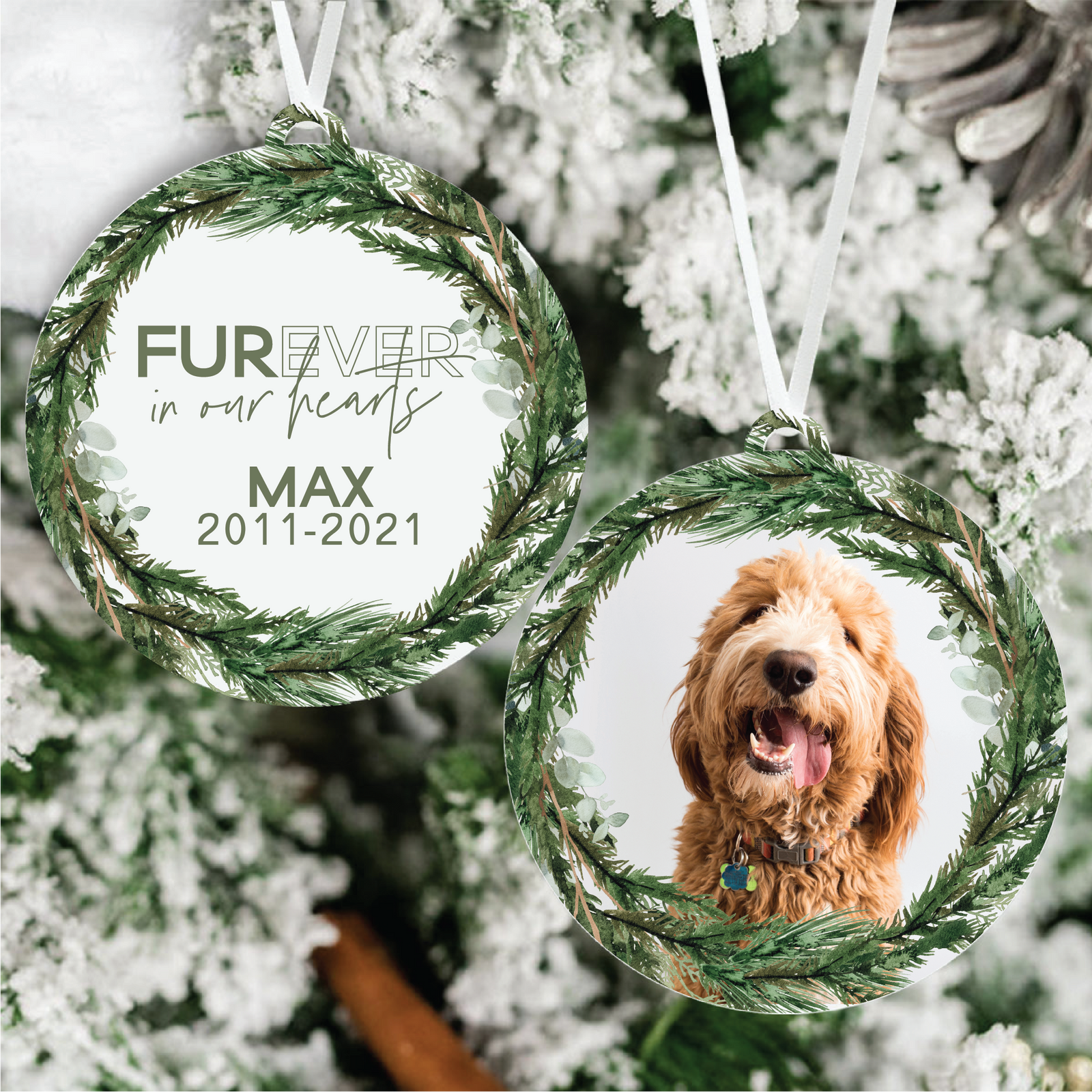 Dog Memorial Ornament | Furever in Our Hearts